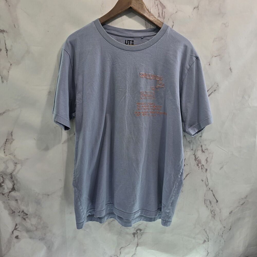 Uniqlo Jean Michael Basquiat T Shirt Mens XL Gray Crew Tee World Famous Thesis